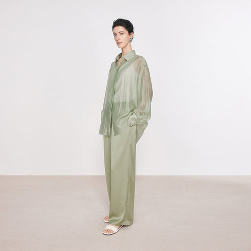 Lime Relaxed Acetate Pants