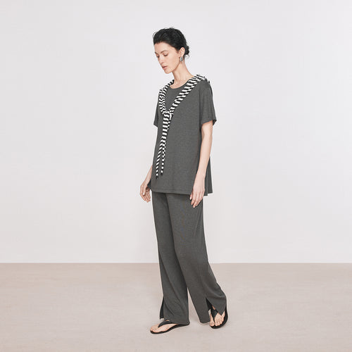 Striped Shawl Tee