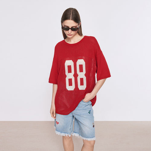 Sun-Dried Tomato Red Sweater