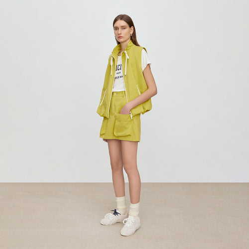 Mango Yellow Utility Skirt