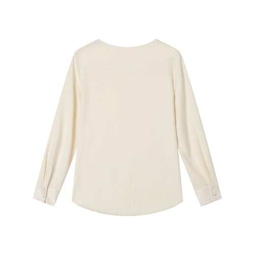 Little Golden Bean Acetate Splicing Top