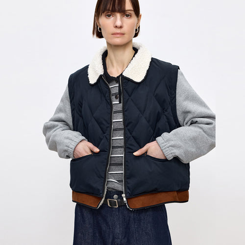 Mock-Layer Collar Down Jacket