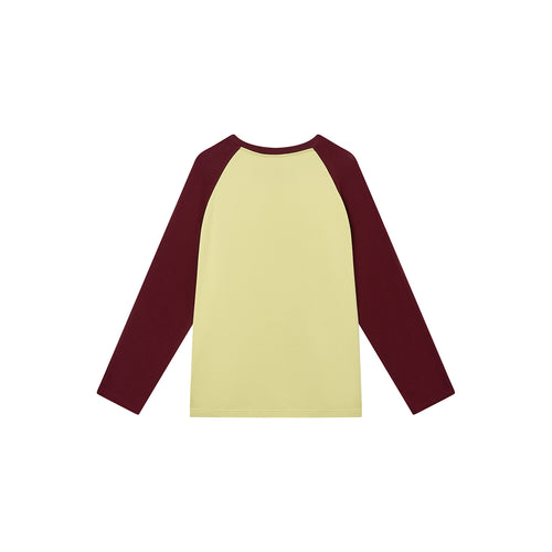 Color-Block Raglan Long Sleeve Tee