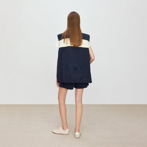Deauville Blue Color-Block Vest