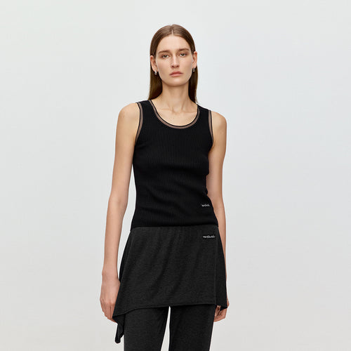 Elegant And Lightweight Tank Top - Black