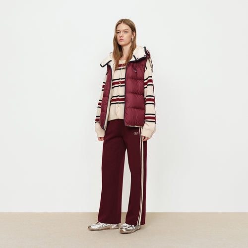 Wine Stained Cherry Double-Sided Down Vest