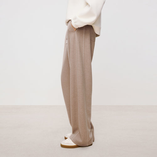 Milk Tea Brown Curved Pants