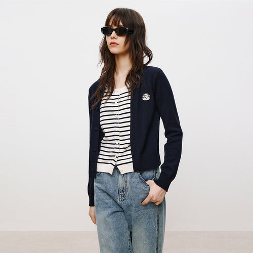 Cat Mock-Layer Cardigan