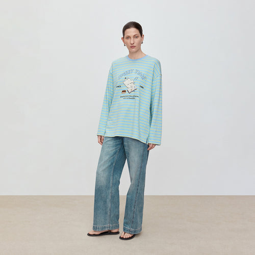 Early Spring Striped Long Sleeve Tee