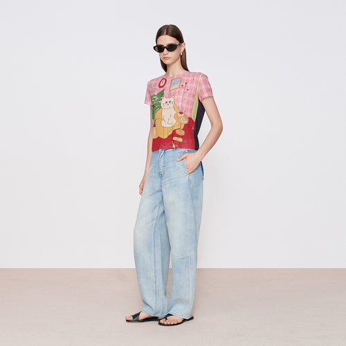 Decorative Mesh T-Shirt