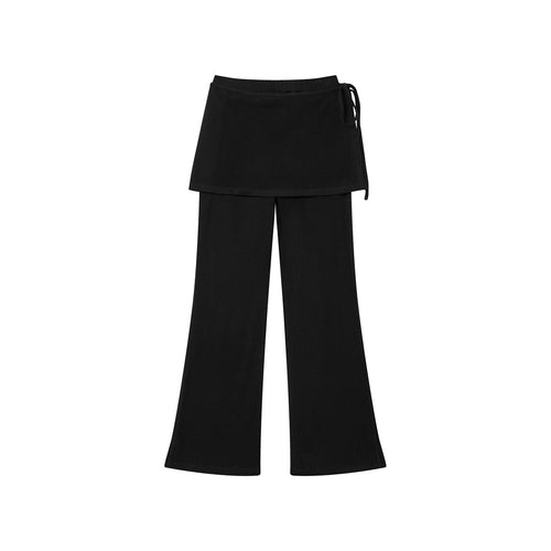 Detachable Overlay Flare Pants
