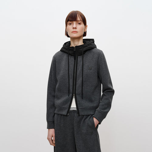 Coconut Grey Black Coffee Hooded Jacket