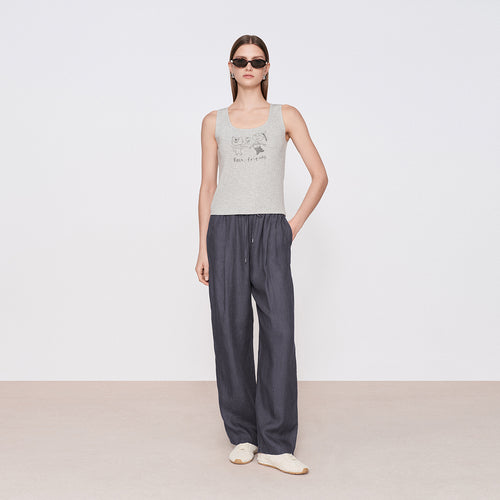 Hemp Pleated Pants