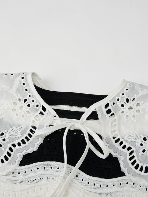 Lolita Cropped Lace Top-Sample