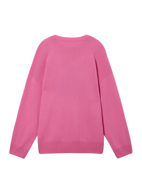 Cherry Much Cashmere Crewneck-Sample