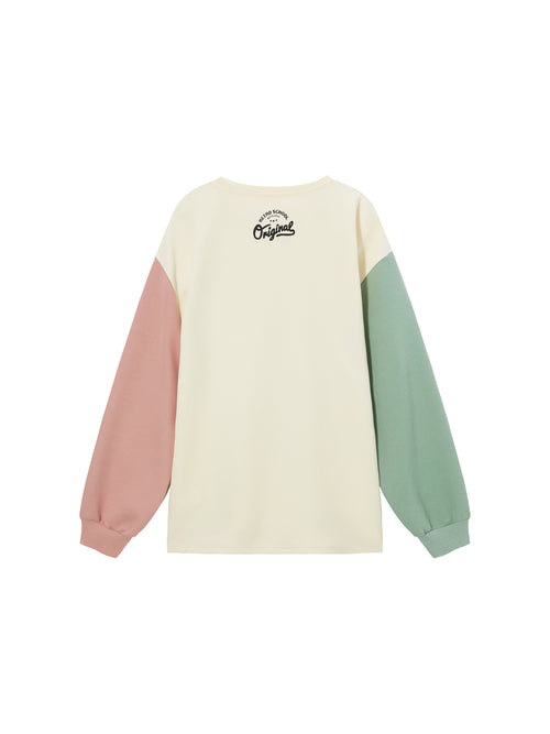 Clashing Color Loose Sweatershirt