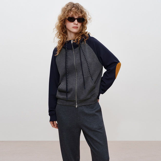 Hooded Color-Block Jacket