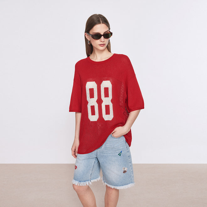 Sun-Dried Tomato Red Sweater