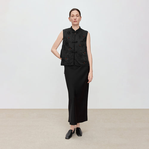 Acetate Minimalist Black Dress