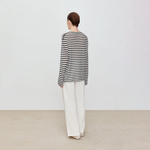 Drawstring White Jeans