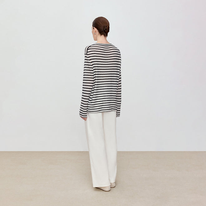 Drawstring White Jeans