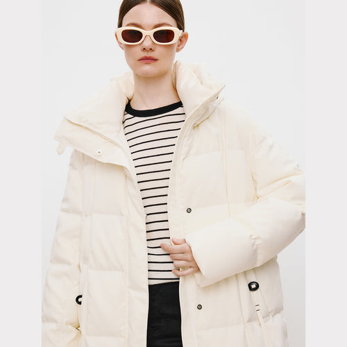 Cloud White Long Down Jacket