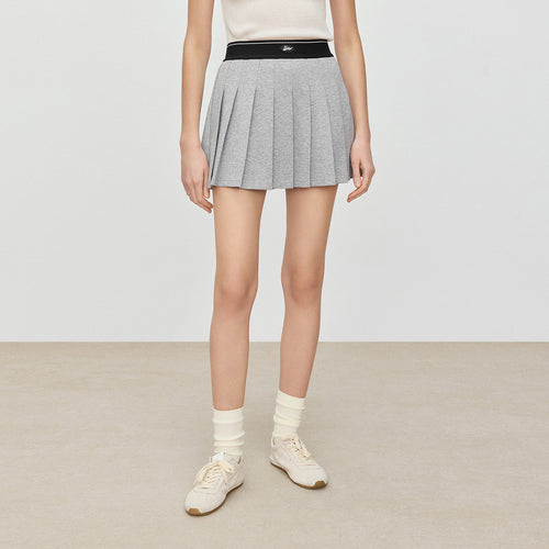 Prep-Style Pleated Skirt