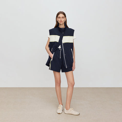 Deauville Blue Color-Block Vest