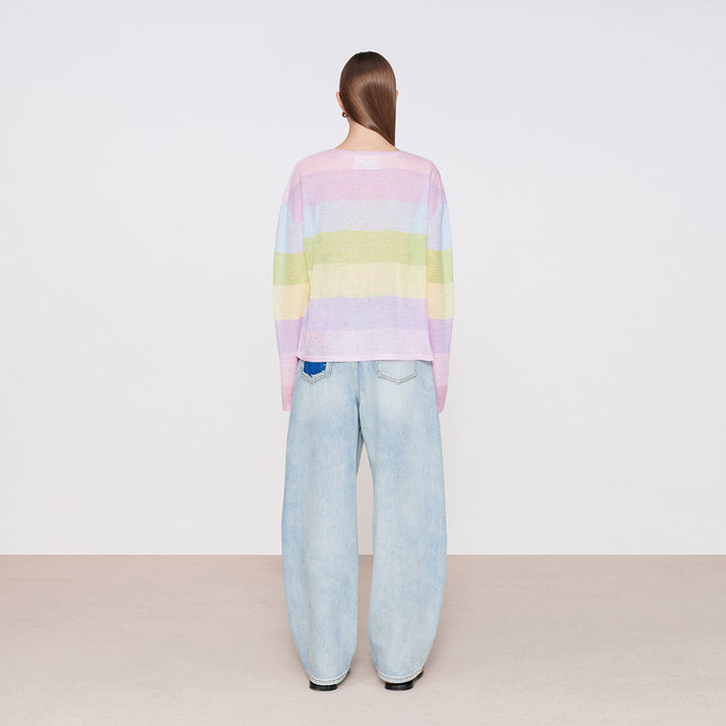 Rainbow Stripe Lightweight Cover-Up