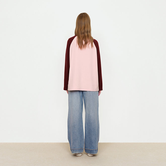 Cute Cat Diary Color Blocked Tee Shirt