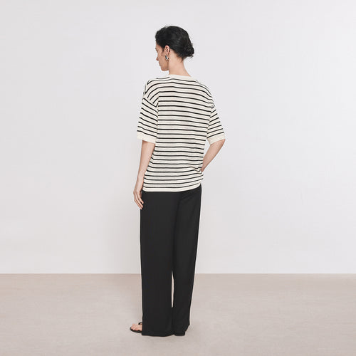 Striped Cat Knit Tee
