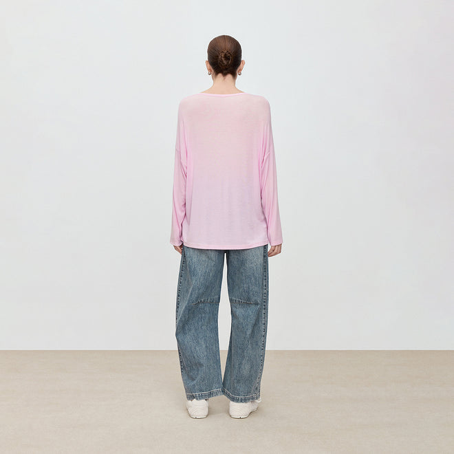Blush Pink Long Sleeve Tee
