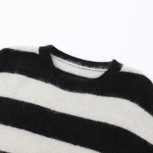 Striped raccoon brushed jumper