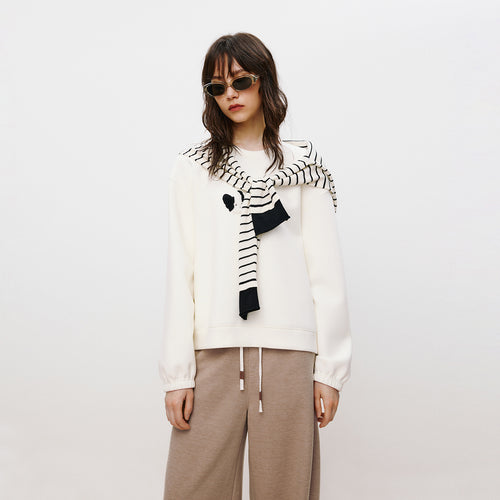 Meow Woof Cream White Sweatshirt