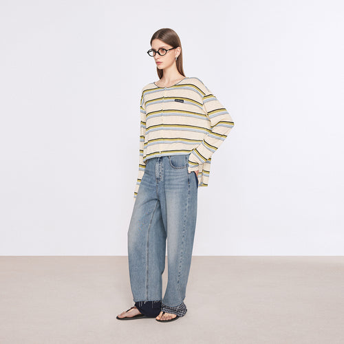 Mint Sea Salt Stripe Top Shirt