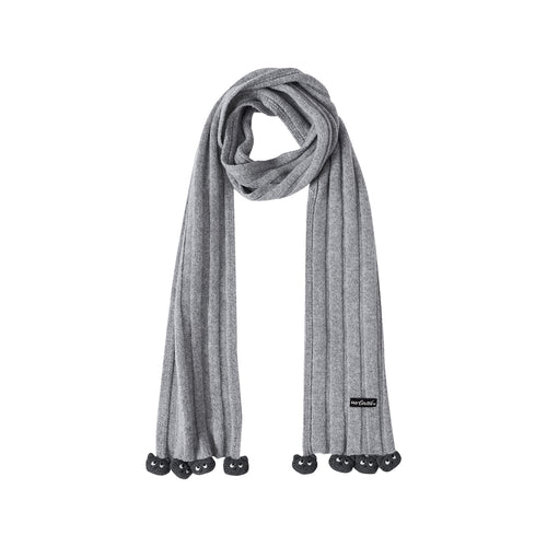 Coal Cat Fuzzy Scarf
