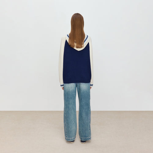 Deep Sea Hooded Knit Cardigan