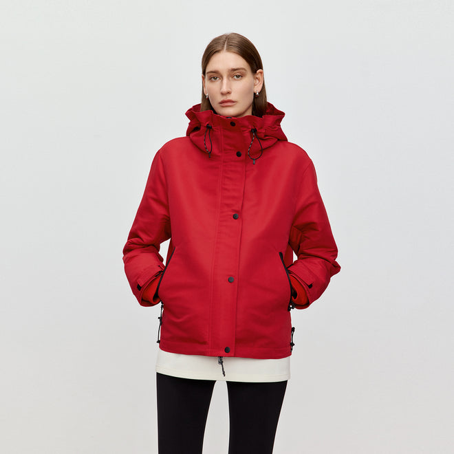 Lucky Red Windproof Hard Shell Trench Coat