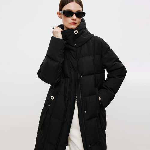 Midnight Black Long Down Jacket