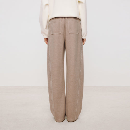 Milk Tea Brown Curved Pants