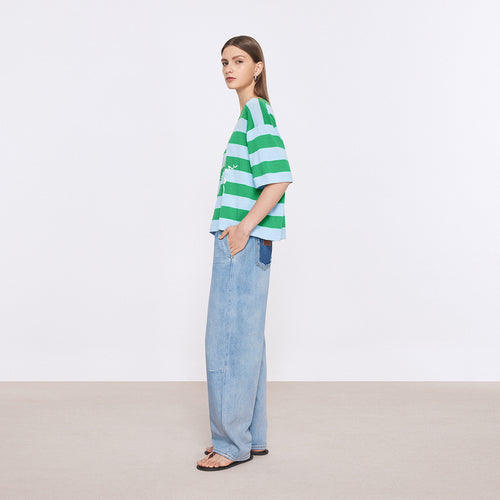 Sea Salt Stripe Knit T-shirt