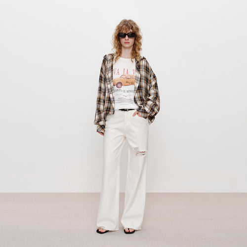 Relaxed Plaid Blouse