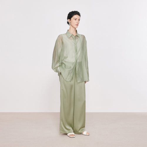 Misty Sheer Tie Blouse