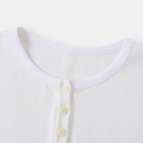 Lace Hem Tee Blouse White