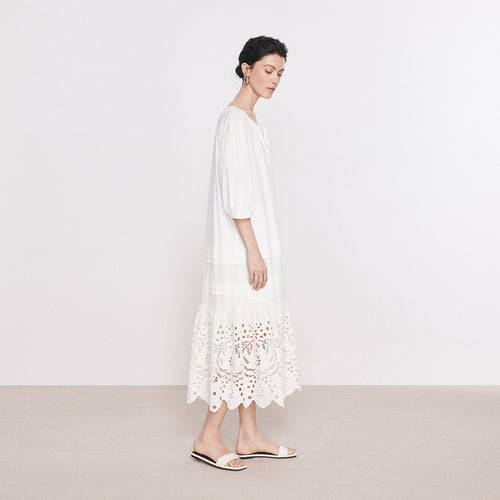 Summer Vacation Embroidered Dress