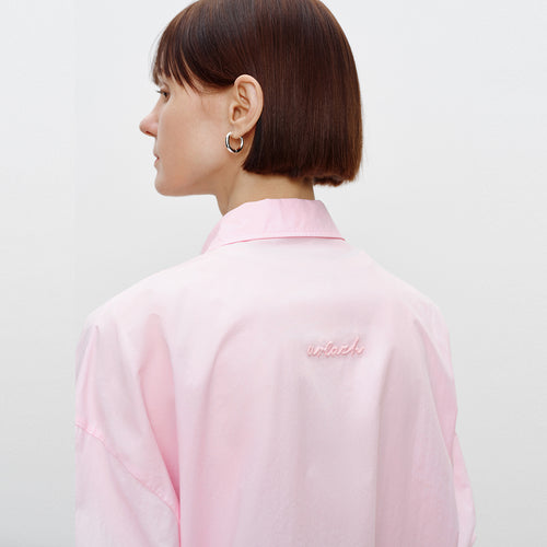 Openwork Cat Embroidery Shirt