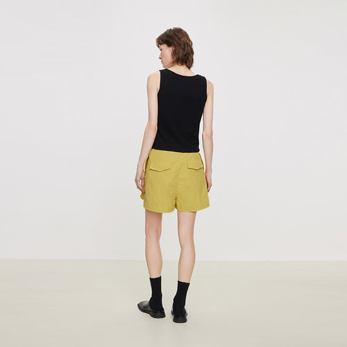 Short d'extérieur jaune coucher de soleil