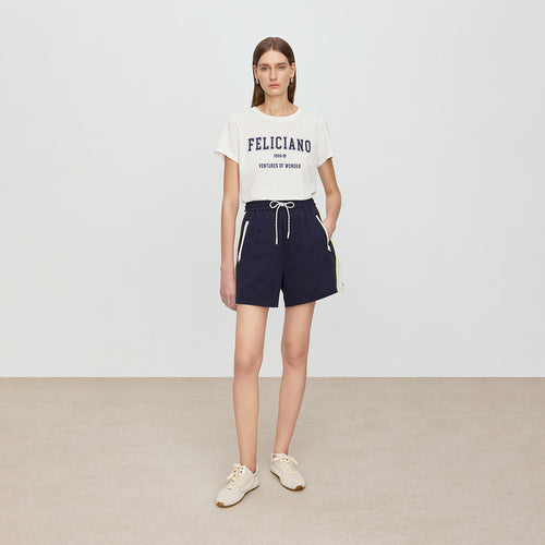 Deauville Blue Color-Block Shorts