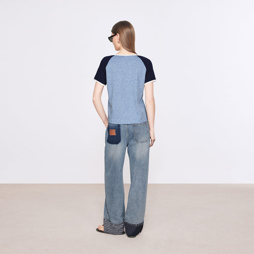 Deep Sea Raglan Trim T-Shirt