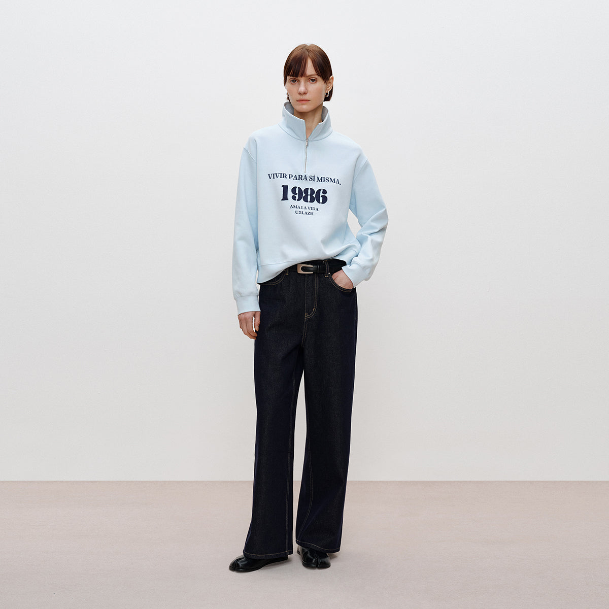 Sea Salt Vintage Half-Zip Sweatshirt – Urlazh New York